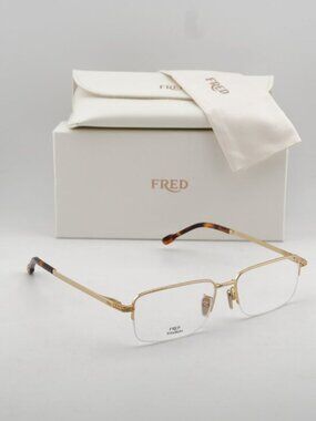 Fred FG50024F 032 Unisex Rectangle 56mm Eyeglasses - Gold